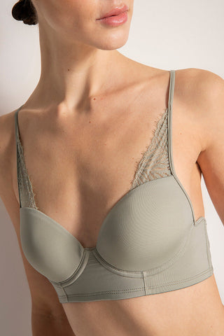 Brasier clásico con copa y aro, Color Gris