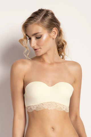 Sostén strapless Marfil