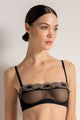 Brasier strapless con aro y sin copa, Color Negro