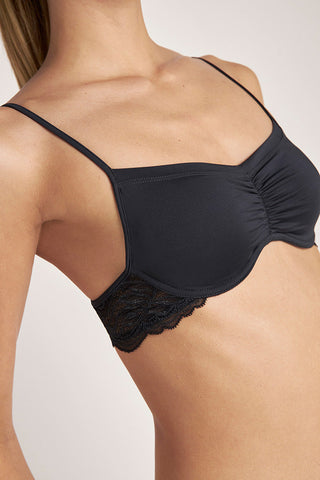 Brasier tipo top Color Gris oscuro