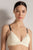Brasier triangular con copa, Color Marfil/Negro