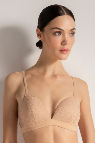 Brasier triangular con copa, Color Piel