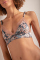 Brasier triangular en estampado floral