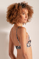 Brasier triangular en estampado floral