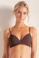 Brasier triangular en mini estampado Color Vinotinto