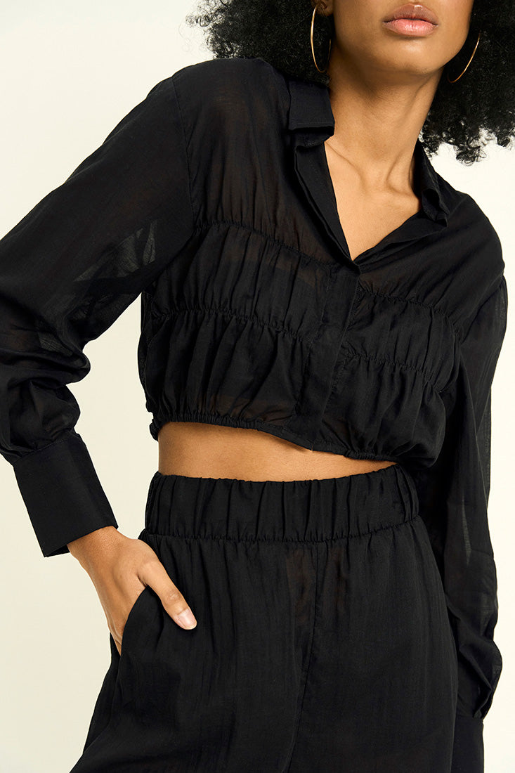 Camisa corta Negra