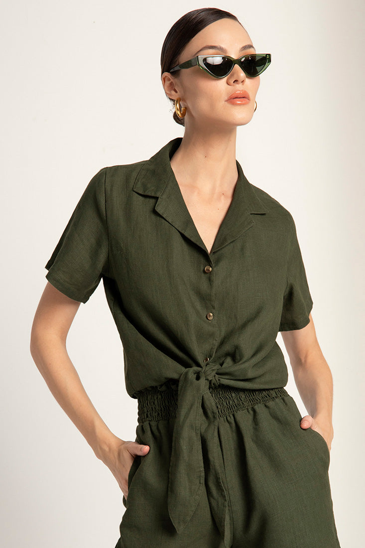 Camisa manga corta verde