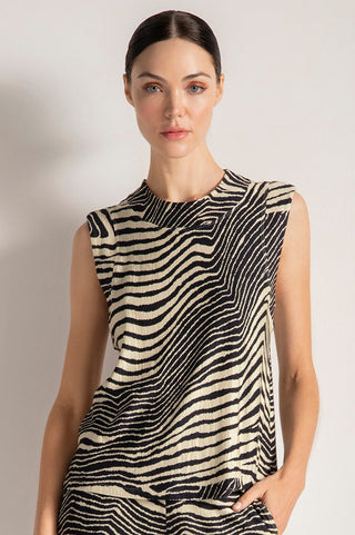 Camisa cuello redondo Color Estampado