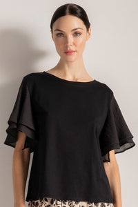 Camiseta cuello redondo, Color Negro