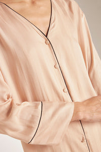 Camisola en satín Color Crema