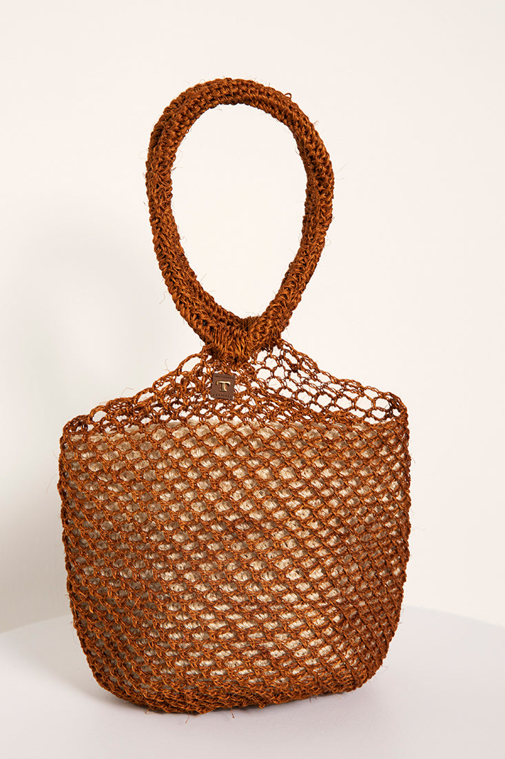 Cartera de malla Cobre
