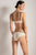 Brasier triangular con copa, Color Marfil/Negro