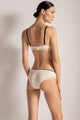 Brasier triangular con copa, Color Marfil/Negro