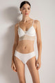 Brasier triangular con copa, Color Crudo