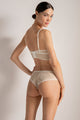 Brasier triangular con copa, Color Crudo