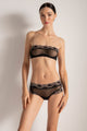 Brasier strapless con aro y sin copa, Color Negro