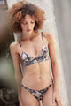 Brasier triangular en estampado floral