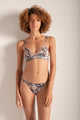 Brasier triangular en estampado floral