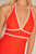 Entero halter Color Naranja/Marfil