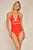 Entero halter Color Naranja/Marfil