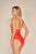 Entero halter Color Naranja/Marfil
