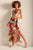 Falda pareo larga en tejido liviano con estampado multicolor