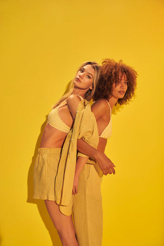 Pantalón tipo jogger Amarillo