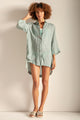Maxi Camisa en gasa color azul claro