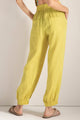 Pantalón en lino, Color Amarillo
