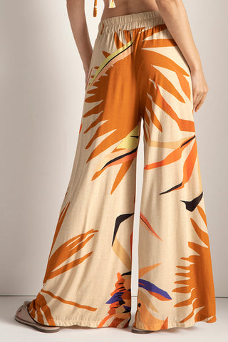 Pantalón con estampado, bota amplia