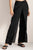 Pantalón en lino con capas sobrepuestas, Color Negro