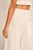 Pantalón en lino tiro alto Color Marfil