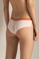Calzón cachetero en lycra nylon Color Terracota/Rosado