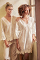 Pijama Camisola en algodón fresco Color Blanco