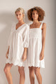 Pijama Camisola en algodón fresco Color Blanco