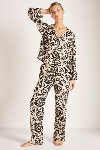 Pijama Pantalón estampada de flores