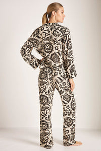 Pijama Pantalón estampada de flores