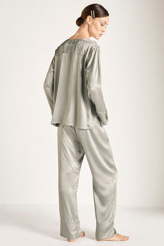 Pijama Pantalón en satín, Verde