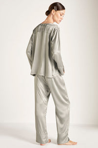 Pijama Pantalón en satín, Verde