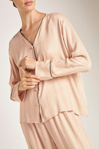 Pijama Pantalón Color Crema