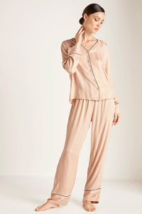 Pijama Pantalón Color Crema