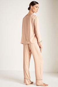 Pijama Pantalón Color Crema