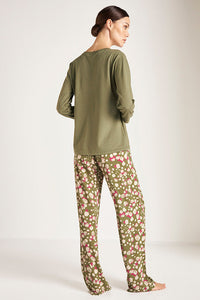 Pijama Pantalón estampado de leopardo