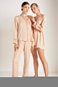 Camisola en satín Color Crema
