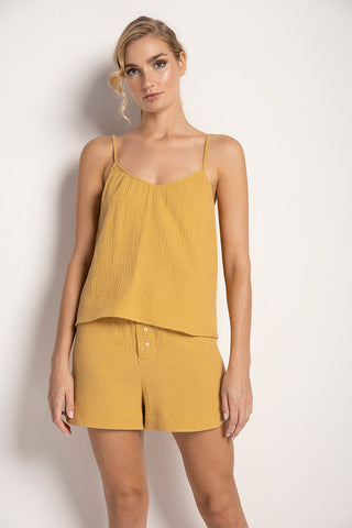 Pijama Short Mostaza