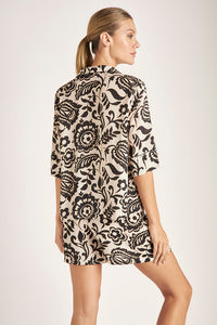 Pijama Short estampada de flores