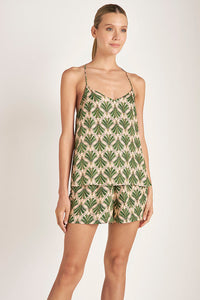 Pijama Short estampado de palmeras