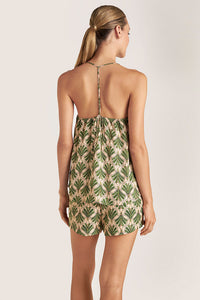 Pijama Short estampado de palmeras