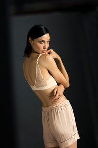 Pijama Short Color Crema