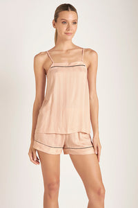 Pijama Short Color Crema